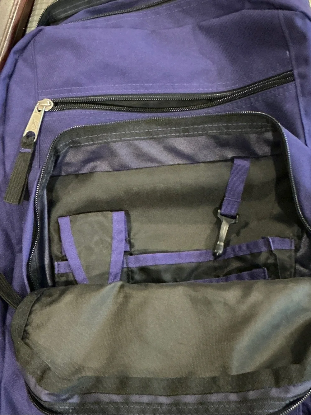Jansport Purple Backpack with Black Accents